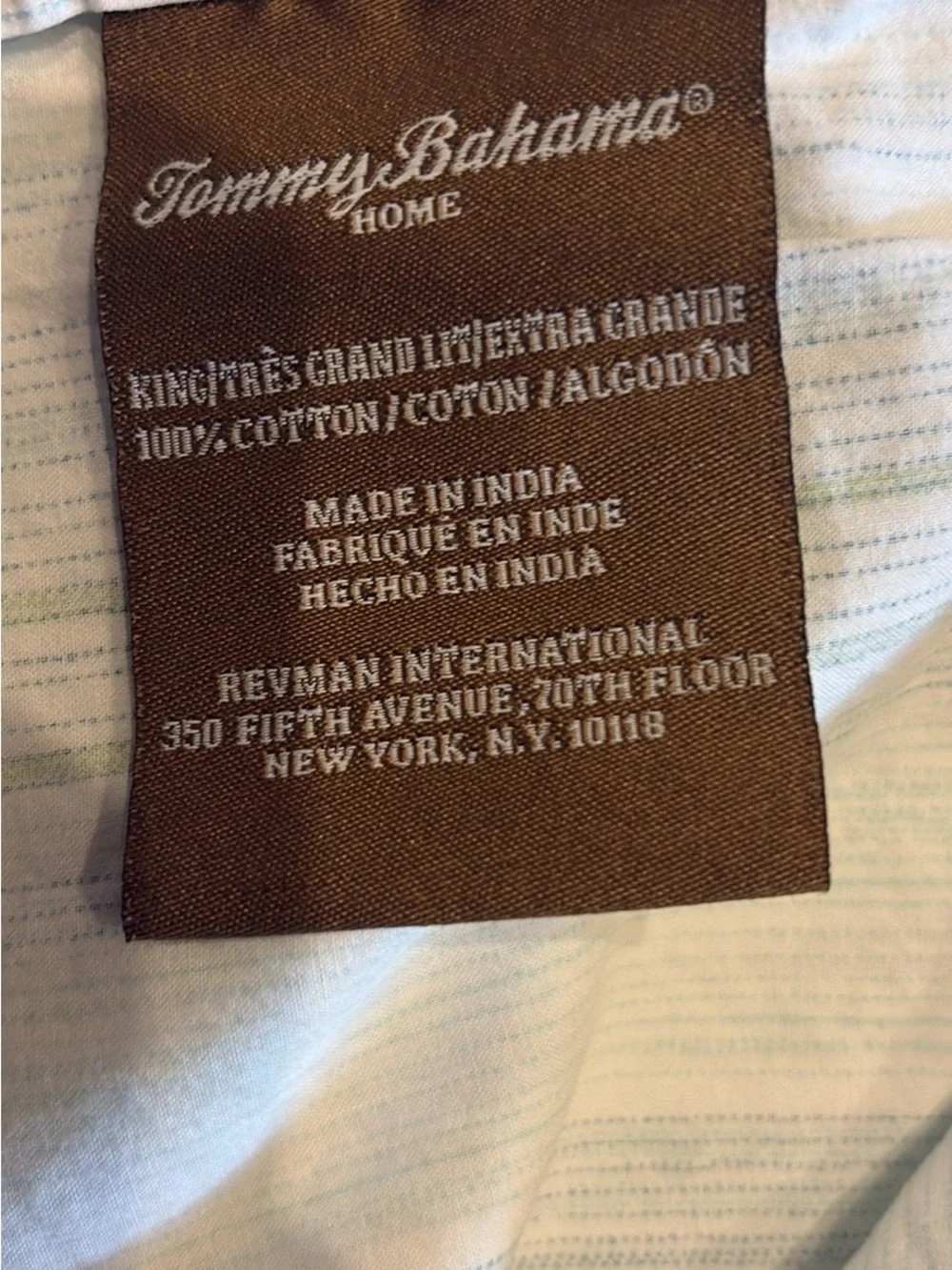 Tommy Bahama King Size Cotton Percale Sheets